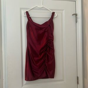 Wine red homecoming dress
